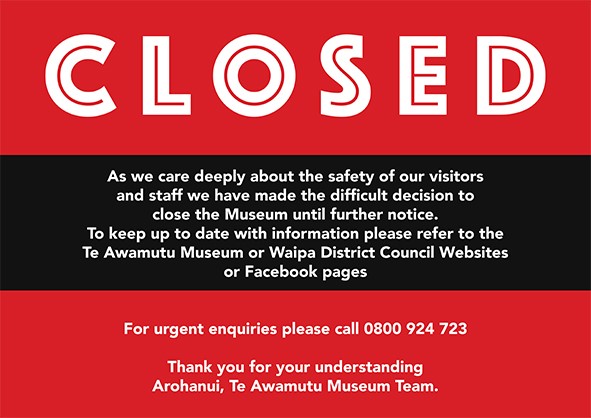 Update: Museum Closed – Te Awamutu Museum